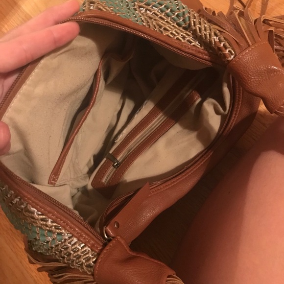 AVAILABLE- Braided Tassle Boho Bag - Picture 3 of 3